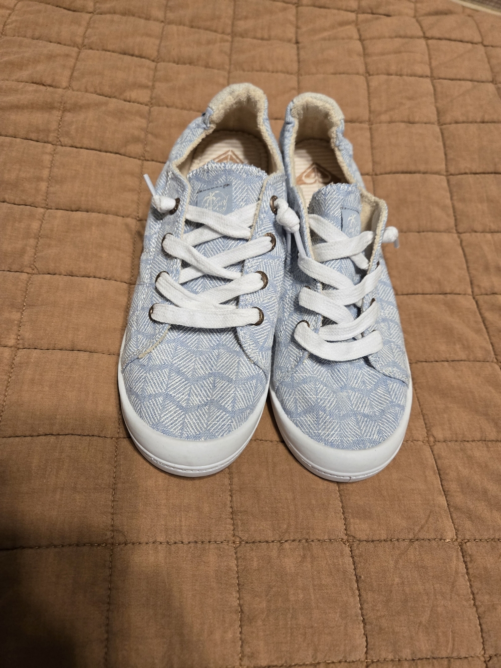 Roxy Light Blue Patterned Women's Sneakers